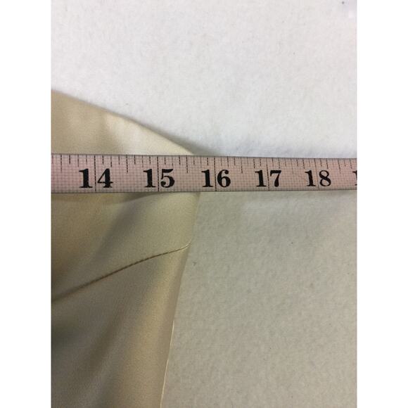 AW BRIDAL 4 S champagne cream satin one shoulder bridesmaid maxi dress NEW B36 - Picture 6 of 9